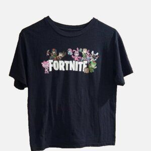 Fortnite Kids T-Shirt Size Large Unisex Boys Girls Gaming Tee Black Graphic